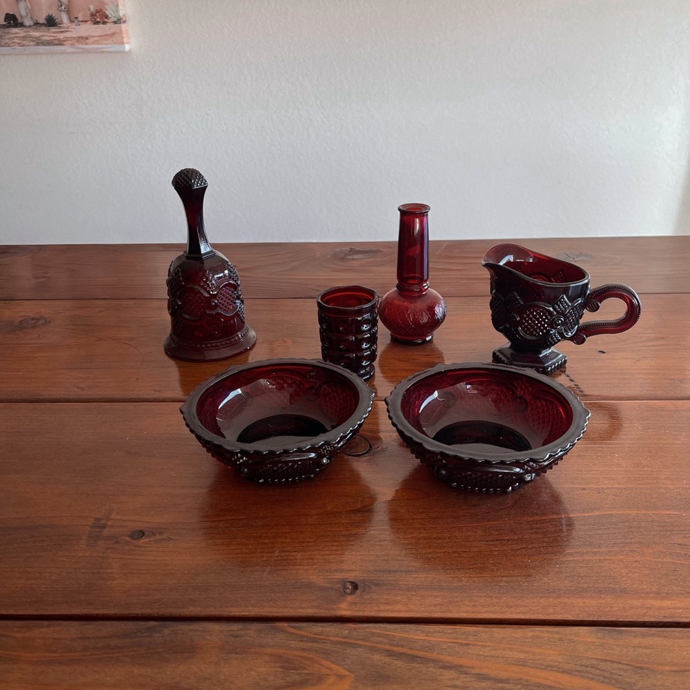 Antique Ruby Glassware